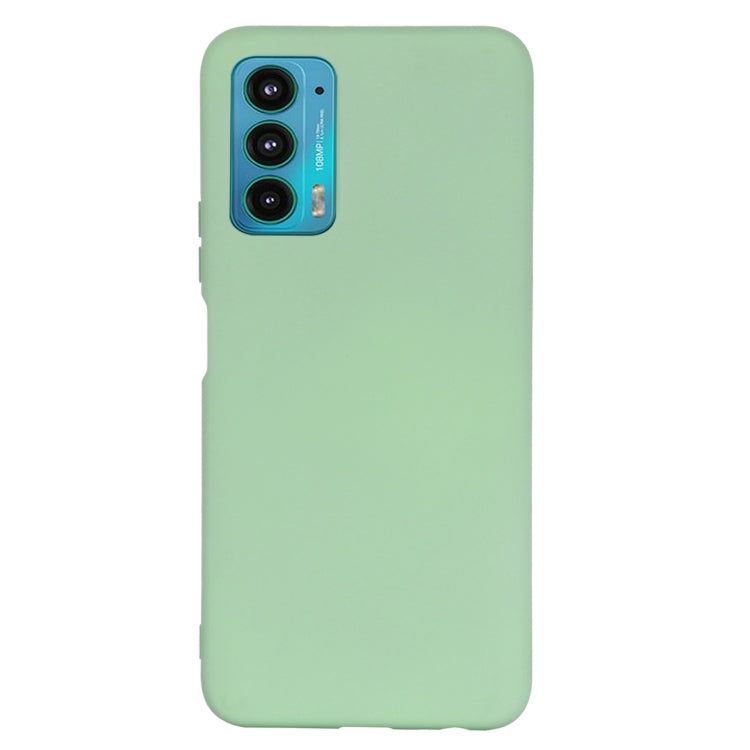 For Motorola Edge 20 Pure Color Liquid Silicone Shockproof Phone Case