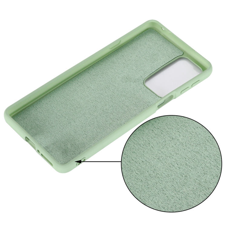 For Motorola Edge 20 Pure Color Liquid Silicone Shockproof Phone Case