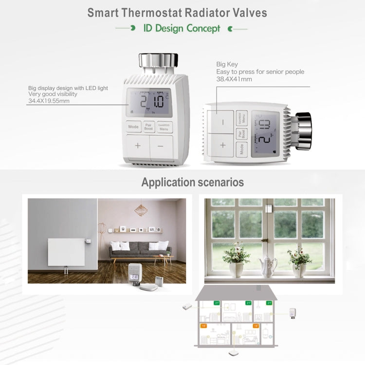 TV01-ZG Zigbee Version Smart Thermostat Radiator Valve