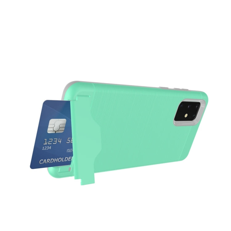 For Galaxy S20 Shockproof Brushed Texture Protective Case with Card Slot