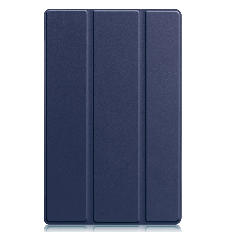 For Lenovo Tab M10 Plus 10.6 3rd Gen 2022 Custer Texture 3-Fold Holder Smart Leather Tablet Case