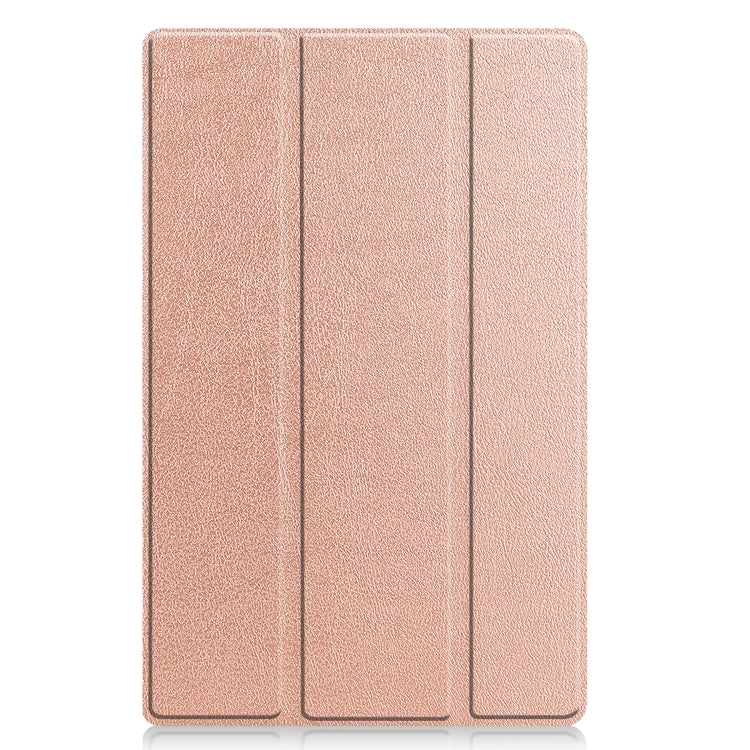 For Lenovo Tab M10 Plus 10.6 3rd Gen 2022 Custer Texture 3-Fold Holder Smart Leather Tablet Case