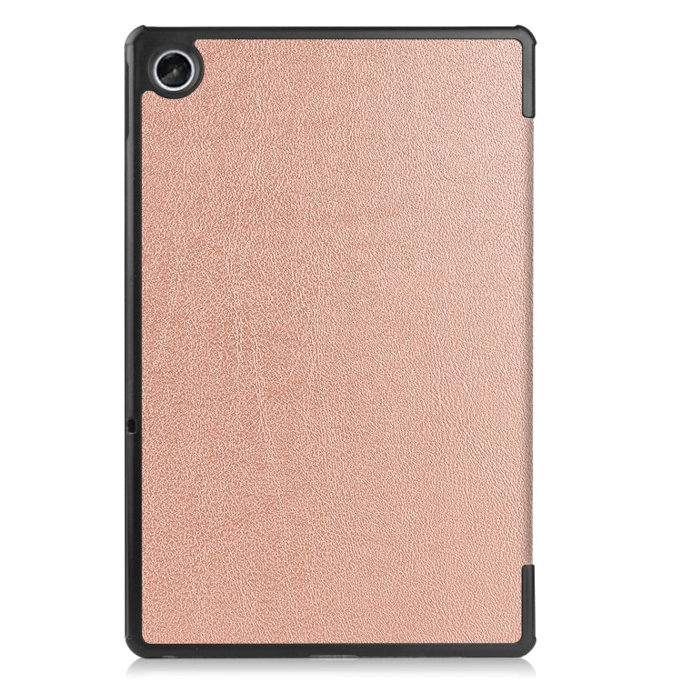 For Lenovo Tab M10 Plus 10.6 3rd Gen 2022 Custer Texture 3-Fold Holder Smart Leather Tablet Case