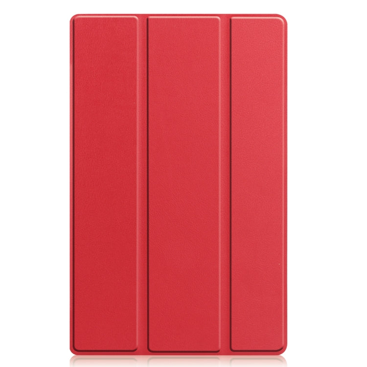 For Lenovo Tab M10 Plus 10.6 3rd Gen 2022 Custer Texture 3-Fold Holder Smart Leather Tablet Case