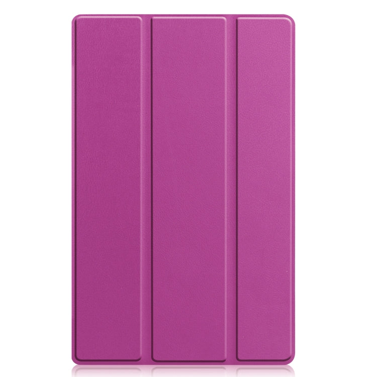For Lenovo Tab M10 Plus 10.6 3rd Gen 2022 Custer Texture 3-Fold Holder Smart Leather Tablet Case