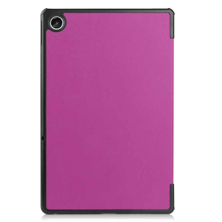 For Lenovo Tab M10 Plus 10.6 3rd Gen 2022 Custer Texture 3-Fold Holder Smart Leather Tablet Case