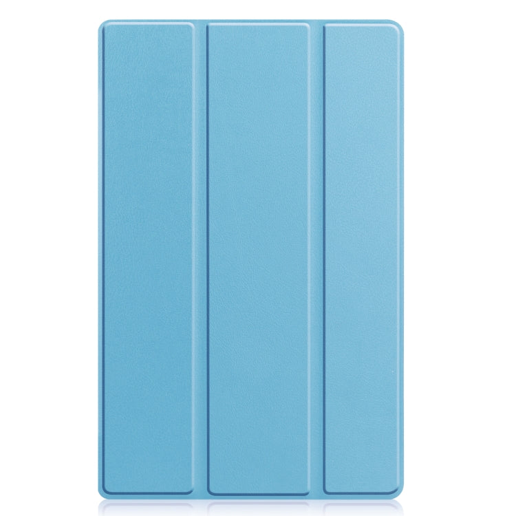 For Lenovo Tab M10 Plus 10.6 3rd Gen 2022 Custer Texture 3-Fold Holder Smart Leather Tablet Case