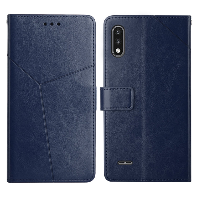 For LG K22 Y Stitching Horizontal Flip Leather Phone Case