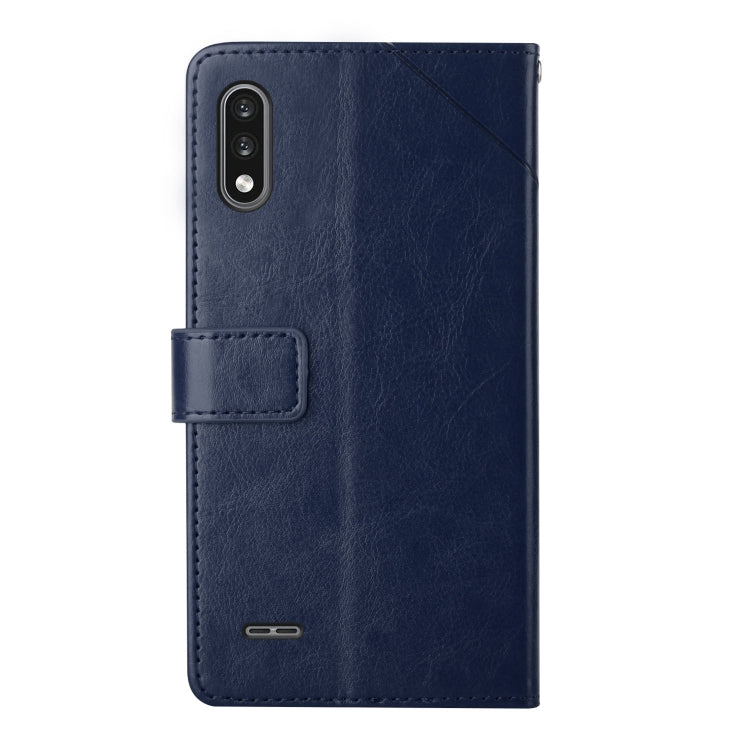 For LG K22 Y Stitching Horizontal Flip Leather Phone Case