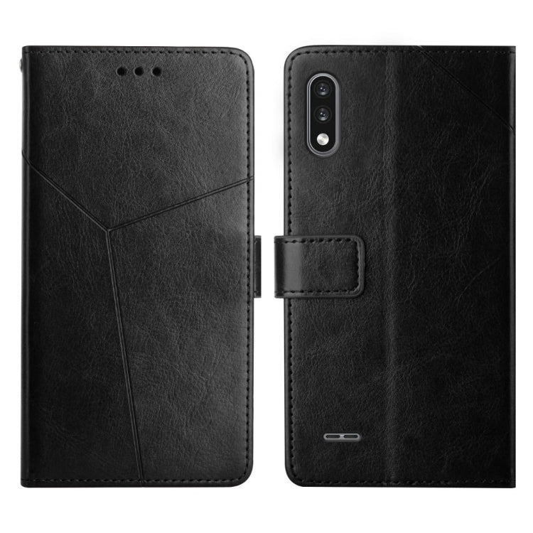For LG K22 Y Stitching Horizontal Flip Leather Phone Case