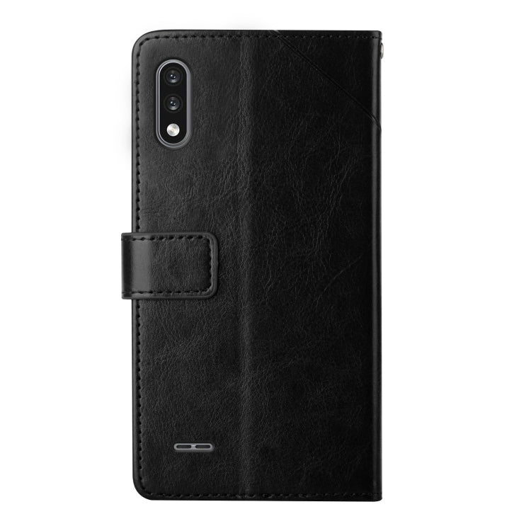 For LG K22 Y Stitching Horizontal Flip Leather Phone Case