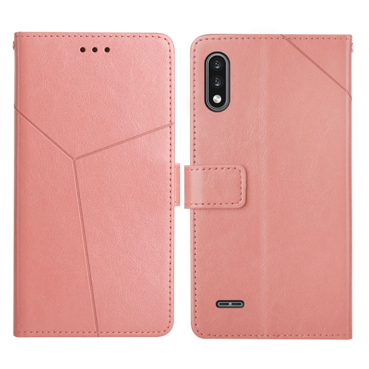 For LG K22 Y Stitching Horizontal Flip Leather Phone Case