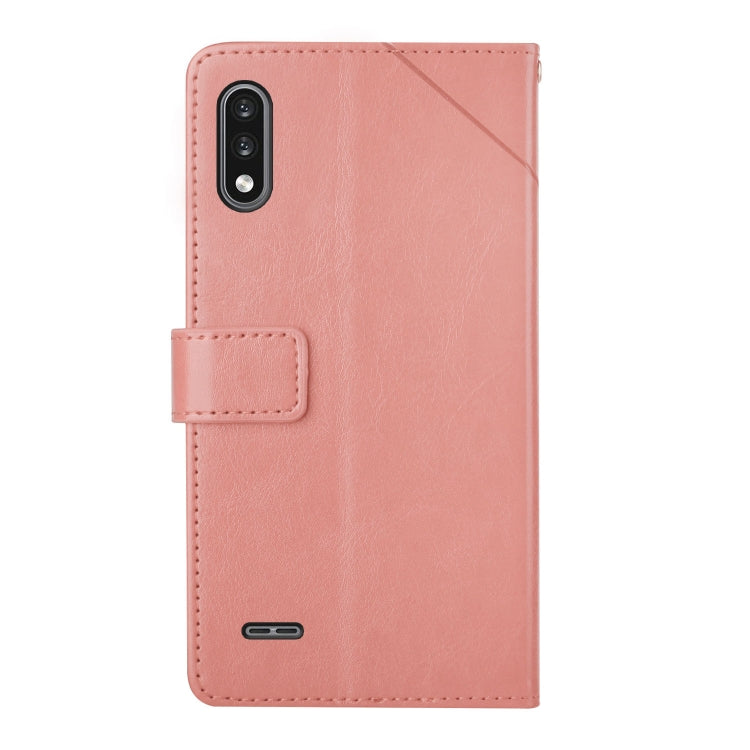 For LG K22 Y Stitching Horizontal Flip Leather Phone Case