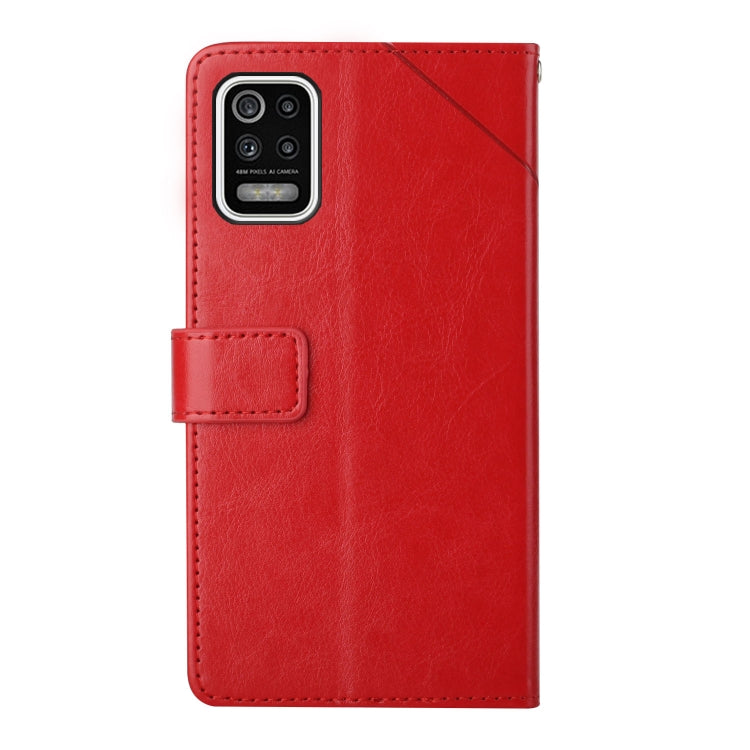 For LG K42 Y Stitching Horizontal Flip Leather Phone Case