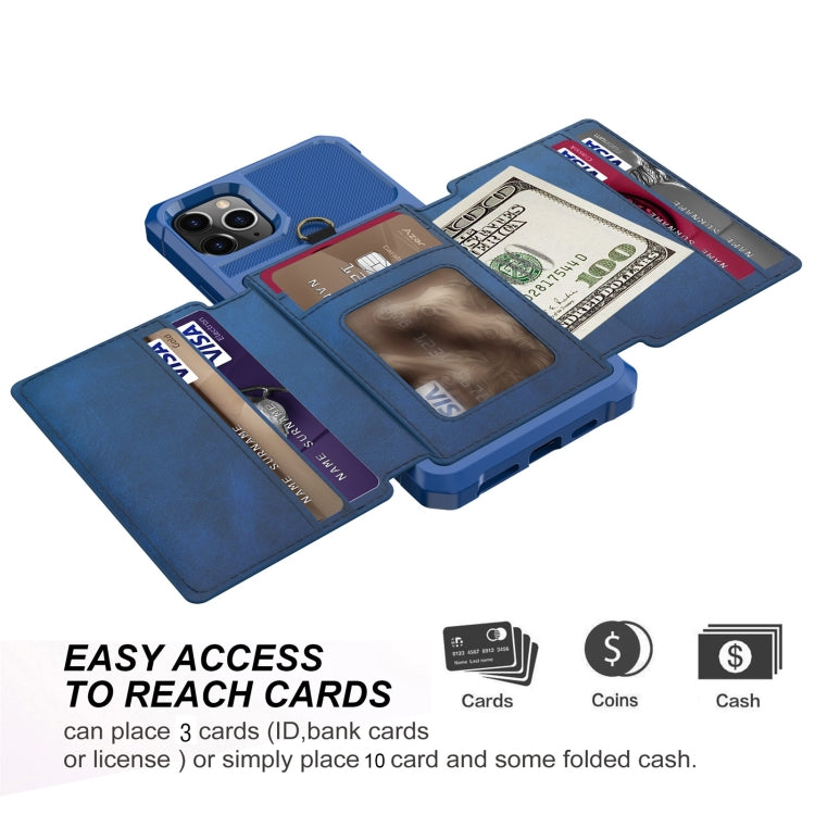 For iPhone 11 10-Card Wallet Bag PU Back Phone Case