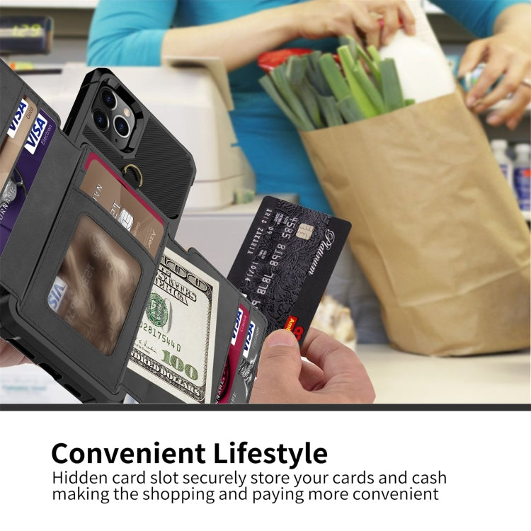 For iPhone 11 Pro Max 10-Card Wallet Bag PU Back Phone Case