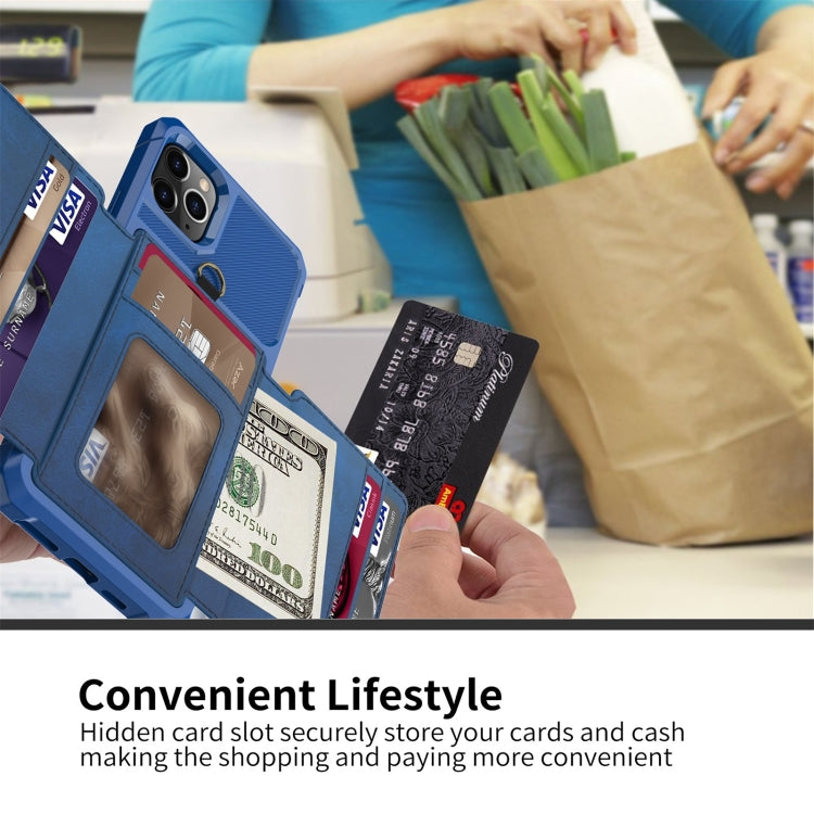 For iPhone 11 Pro Max 10-Card Wallet Bag PU Back Phone Case