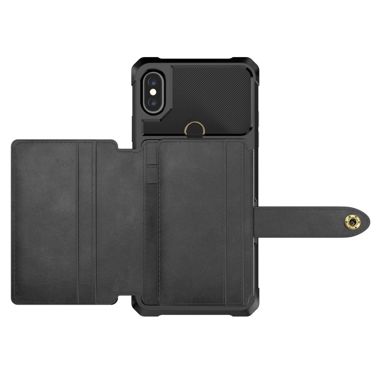 For iPhone X / XS 10-Card Wallet Bag PU Back Phone Case