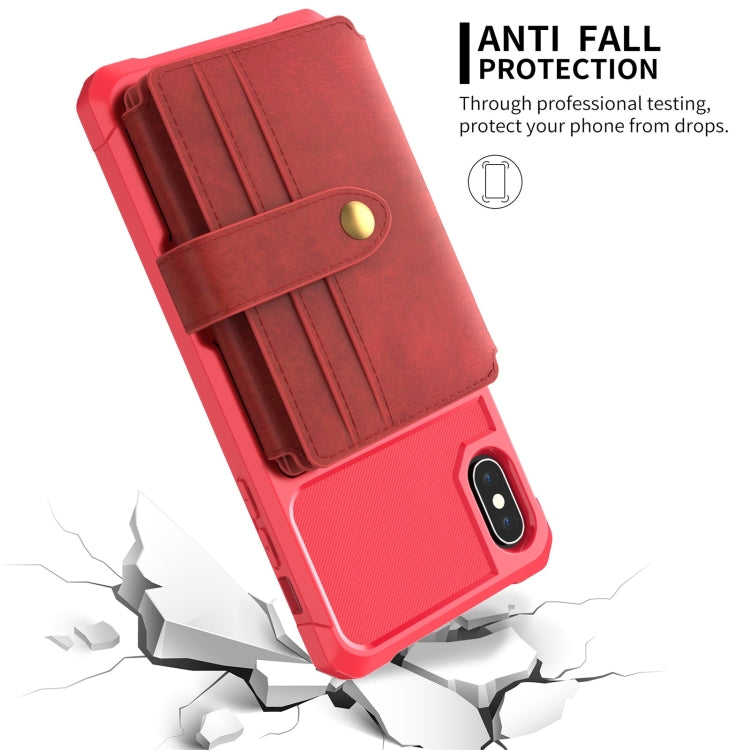 For iPhone X / XS 10-Card Wallet Bag PU Back Phone Case