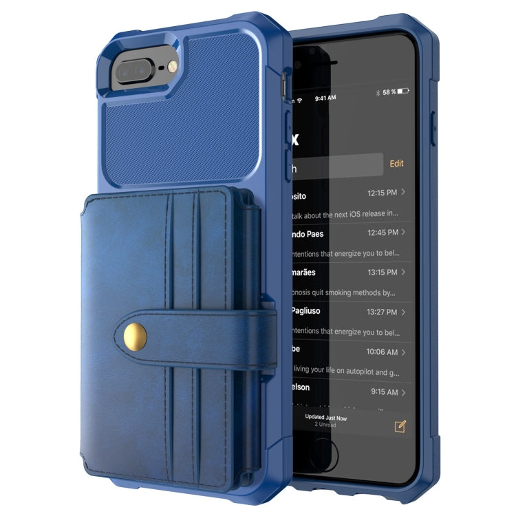 10-Card Wallet Bag PU Back Phone Case For iPhone 7 Plus / 8 Plus / 6 Plus