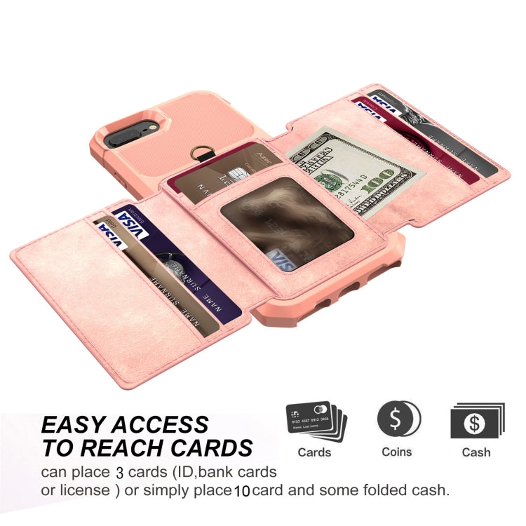 10-Card Wallet Bag PU Back Phone Case For iPhone 7 Plus / 8 Plus / 6 Plus