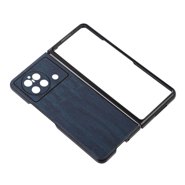 For vivo X Fold Precise Hole Wood Texture PU Phone Case
