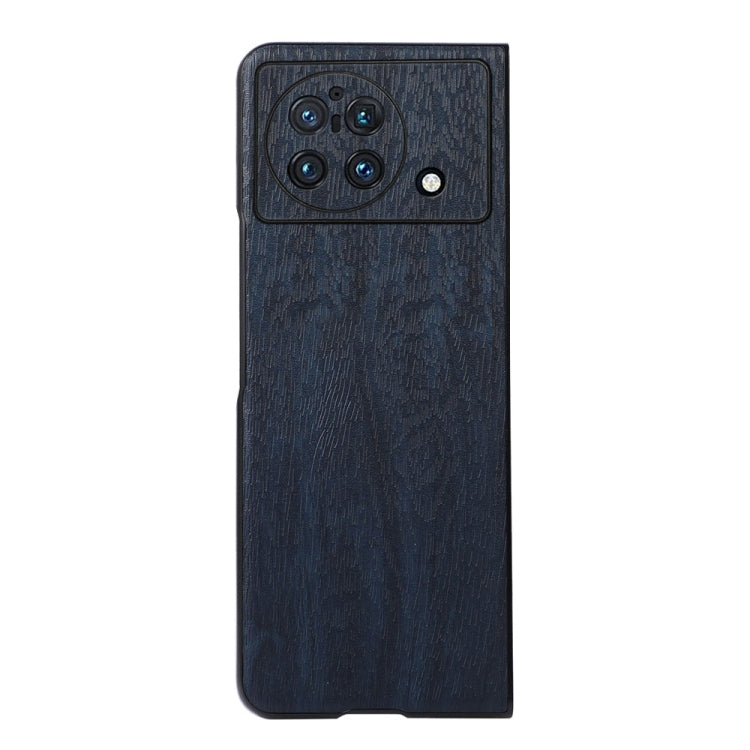 For vivo X Fold Precise Hole Wood Texture PU Phone Case