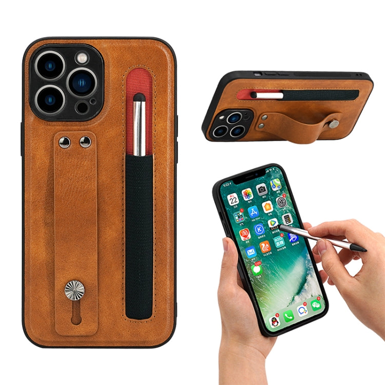 For iPhone 13 Pro Sliding Invisible Holder Phone Case with Touch Screen Pen