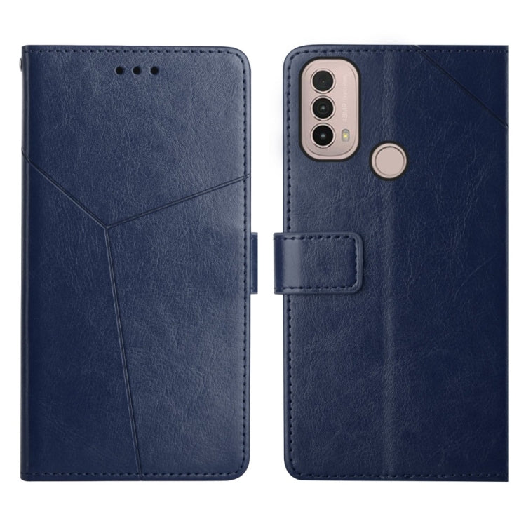 For Motorola Moto E40 Y Stitching Horizontal Flip Leather Phone Case