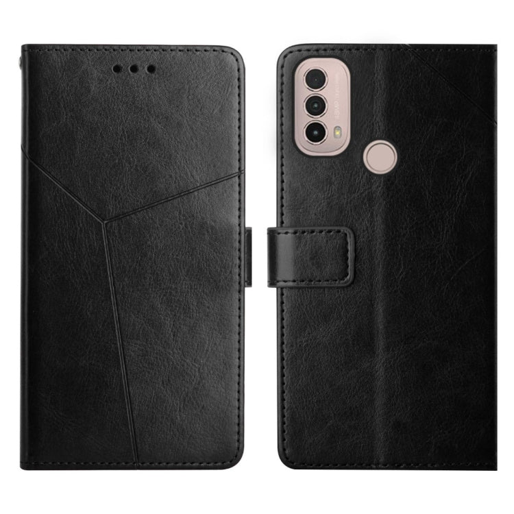 For Motorola Moto E40 Y Stitching Horizontal Flip Leather Phone Case