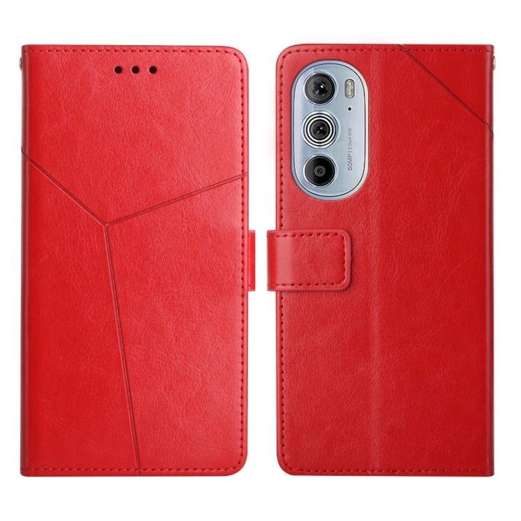 For Motorola Edge 30 Pro Y Stitching Horizontal Flip Leather Phone Case