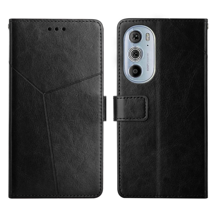 For Motorola Edge 30 Pro Y Stitching Horizontal Flip Leather Phone Case