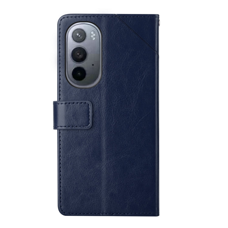 For Motorola Moto Edge X30 Y Stitching Horizontal Flip Leather Phone Case