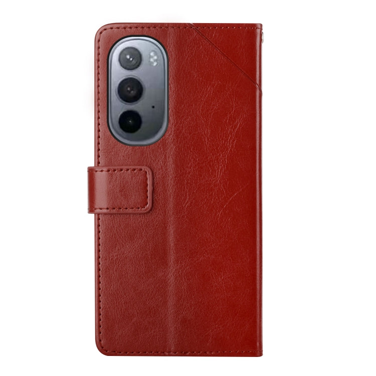 For Motorola Moto Edge X30 Y Stitching Horizontal Flip Leather Phone Case