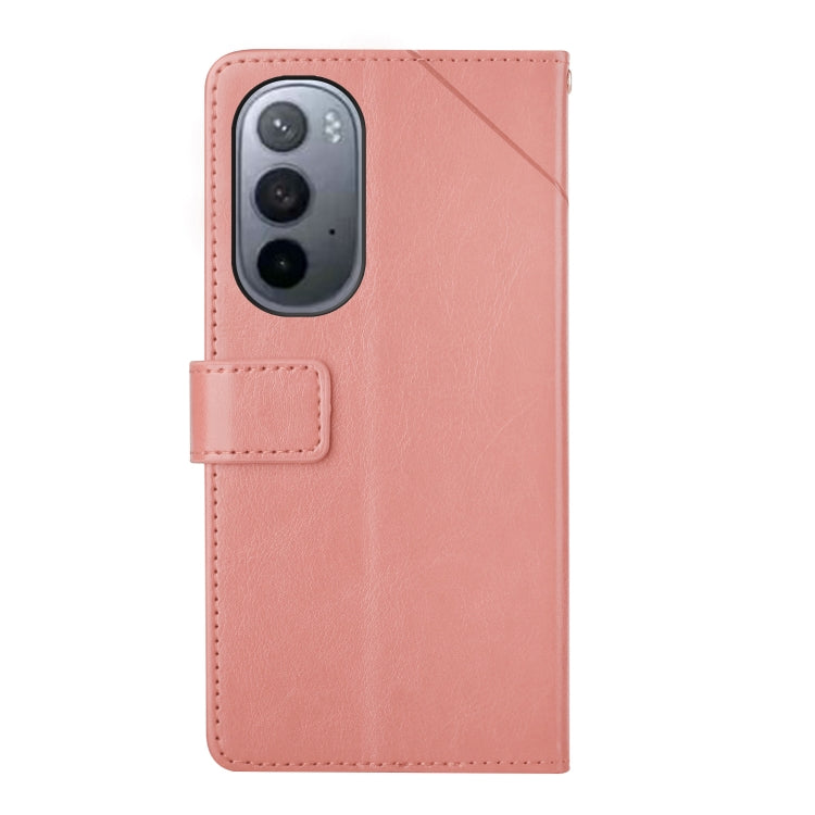 For Motorola Moto Edge X30 Y Stitching Horizontal Flip Leather Phone Case