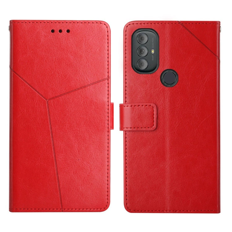 For Motorola Moto G Power 2022 Y Stitching Horizontal Flip Leather Phone Case