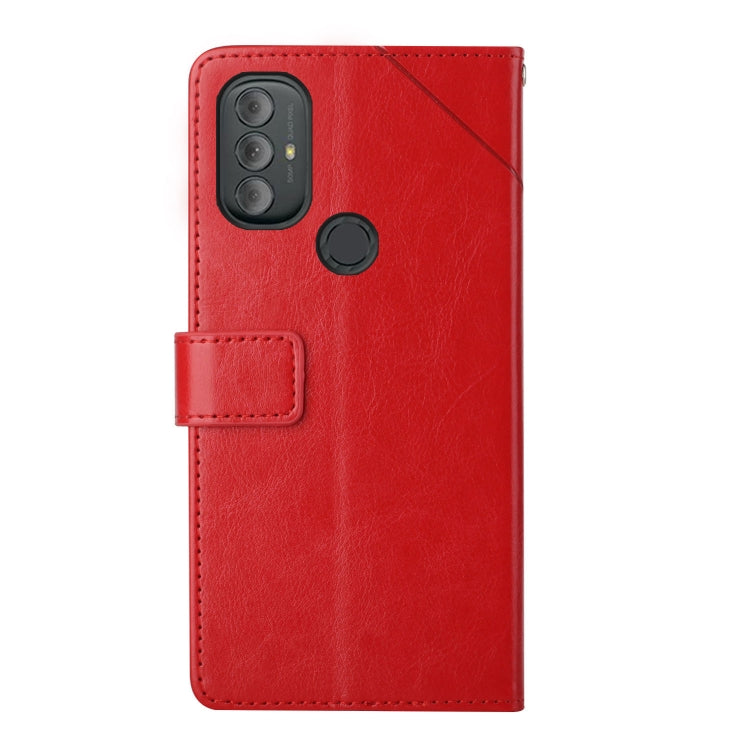 For Motorola Moto G Power 2022 Y Stitching Horizontal Flip Leather Phone Case