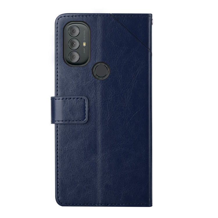 For Motorola Moto G Power 2022 Y Stitching Horizontal Flip Leather Phone Case