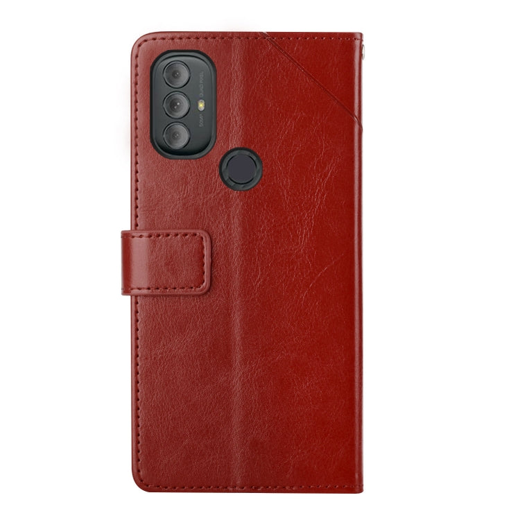 For Motorola Moto G Power 2022 Y Stitching Horizontal Flip Leather Phone Case