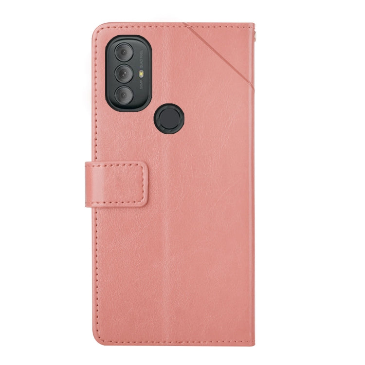 For Motorola Moto G Power 2022 Y Stitching Horizontal Flip Leather Phone Case