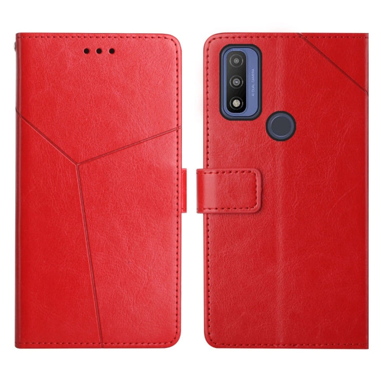 For Motorola Moto G Pure 2021 Y Stitching Horizontal Flip Leather Phone Case
