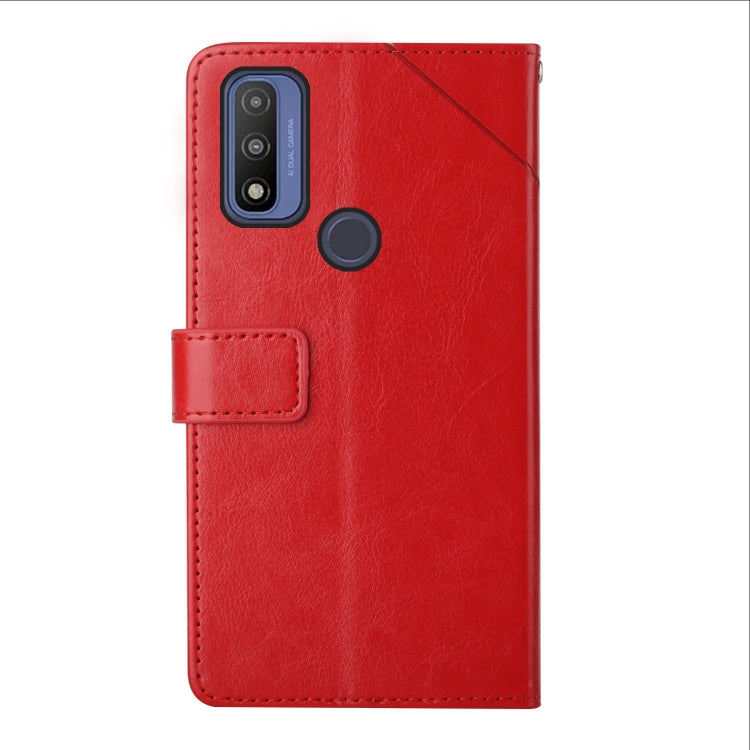 For Motorola Moto G Pure 2021 Y Stitching Horizontal Flip Leather Phone Case