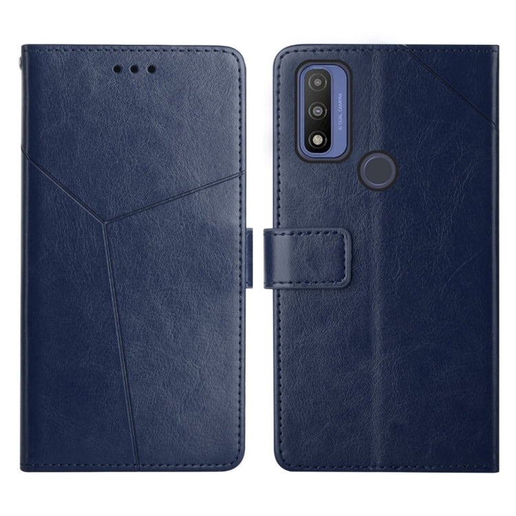 For Motorola Moto G Pure 2021 Y Stitching Horizontal Flip Leather Phone Case