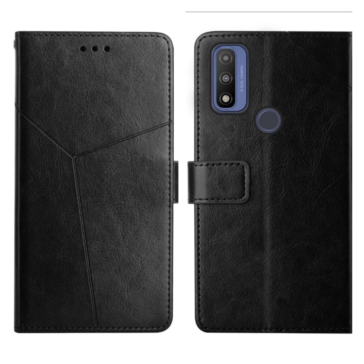 For Motorola Moto G Pure 2021 Y Stitching Horizontal Flip Leather Phone Case