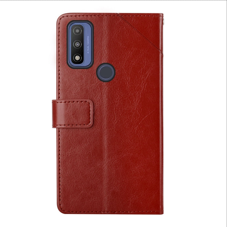 For Motorola Moto G Pure 2021 Y Stitching Horizontal Flip Leather Phone Case