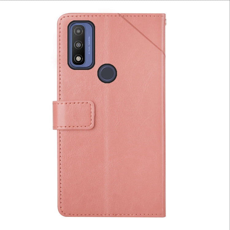 For Motorola Moto G Pure 2021 Y Stitching Horizontal Flip Leather Phone Case