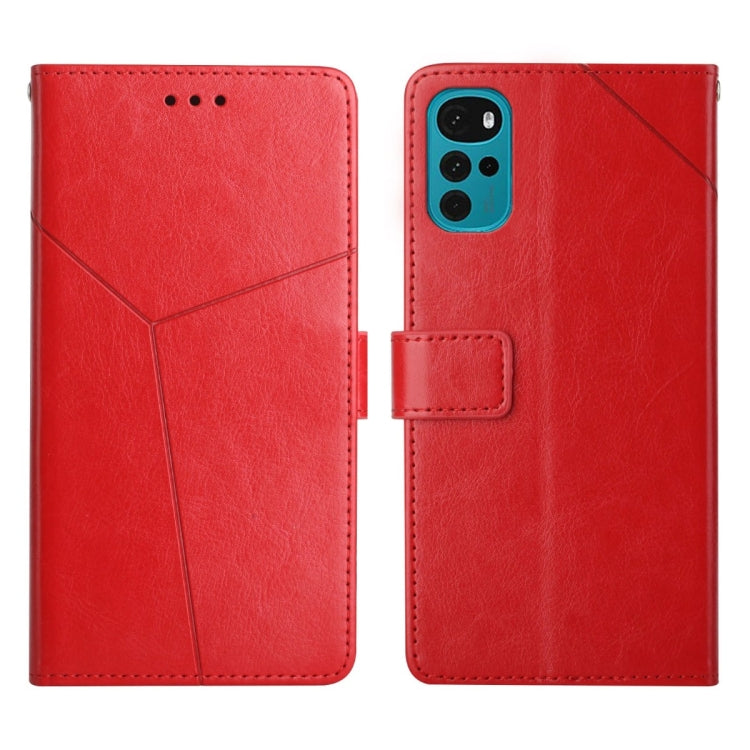 For Motorola Moto G22 Y Stitching Horizontal Flip Leather Phone Case
