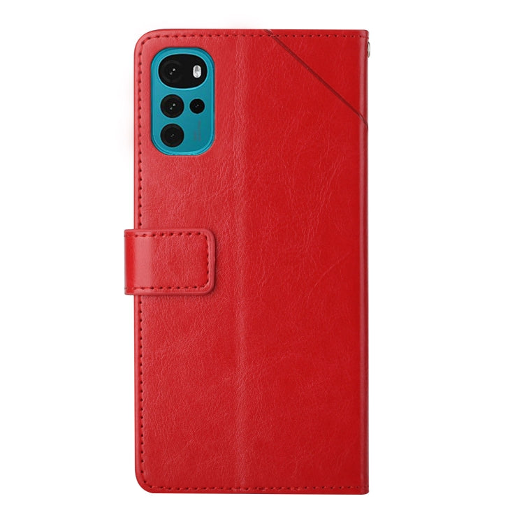 For Motorola Moto G22 Y Stitching Horizontal Flip Leather Phone Case