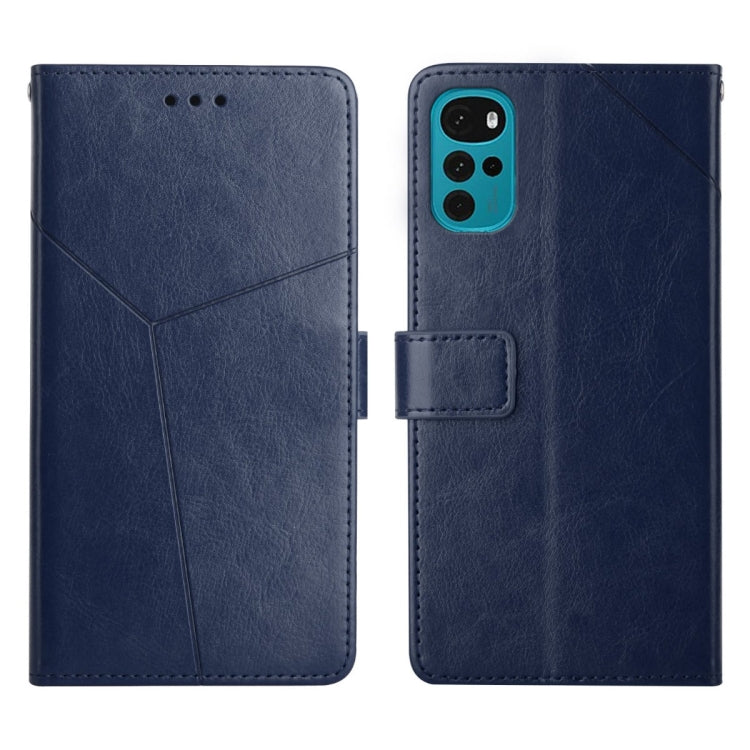 For Motorola Moto G22 Y Stitching Horizontal Flip Leather Phone Case