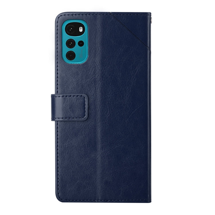 For Motorola Moto G22 Y Stitching Horizontal Flip Leather Phone Case
